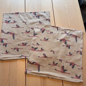 IKEA Majbritt Flying Flamingos Pillow Covers